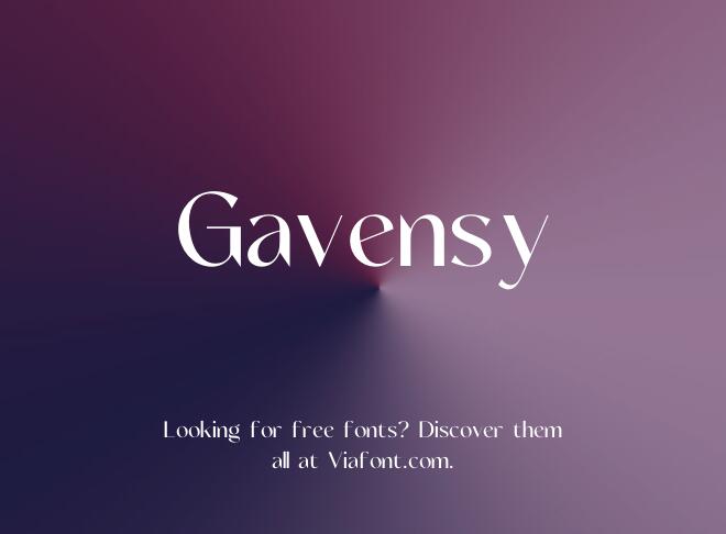 Gavensy Font