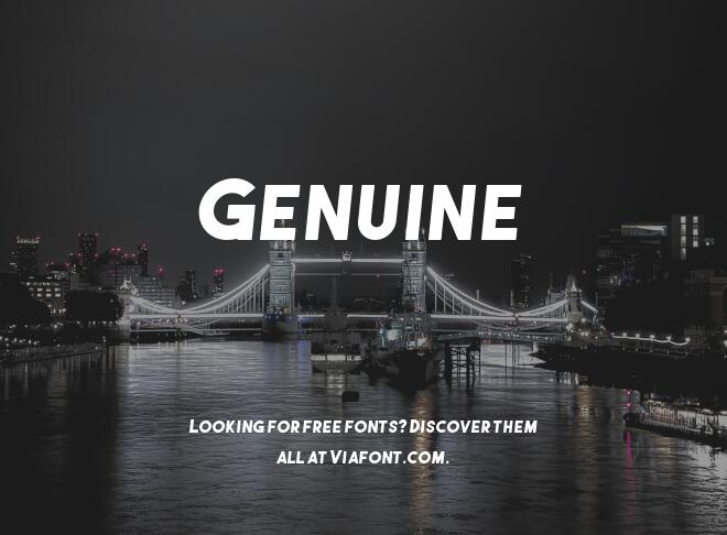 Genuine Font