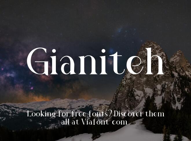 Gianiteh Font