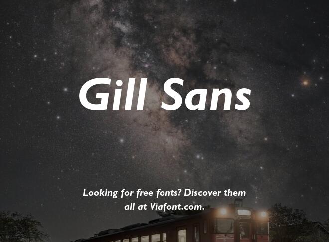 Gill Sans Font