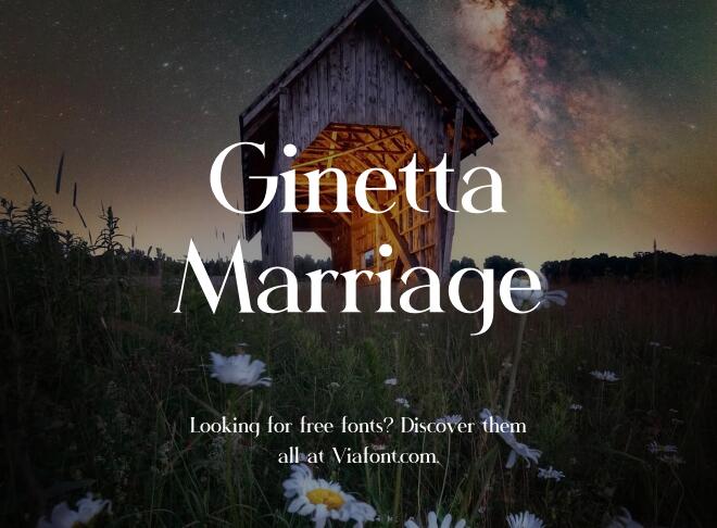 Ginetta Marriage Font