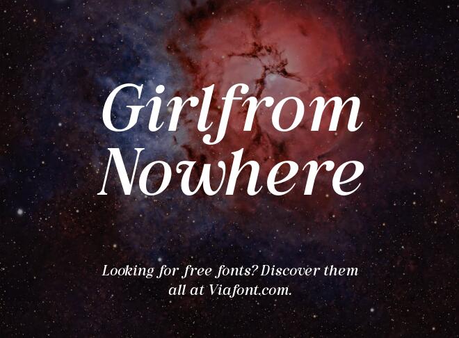 Girlfrom Nowhere Font