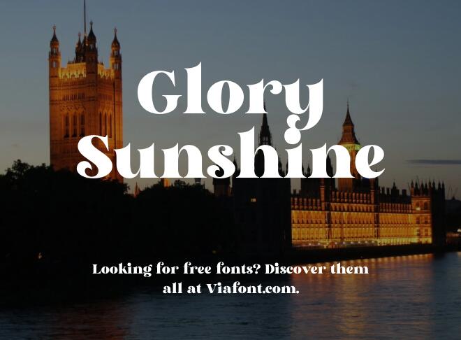 Glory Sunshine Font