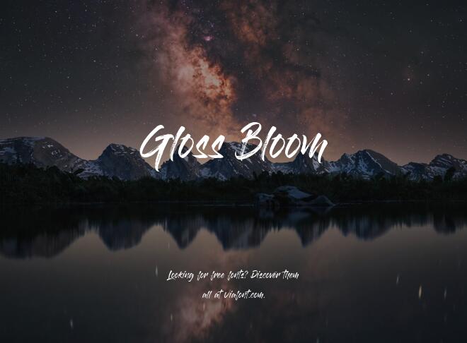Gloss Bloom Font