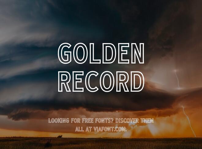 Golden Record Font