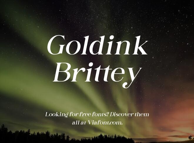 Goldink Brittey Font