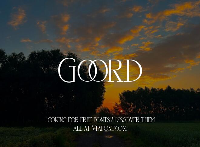 Goord Font