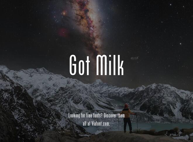 Got Milk Font