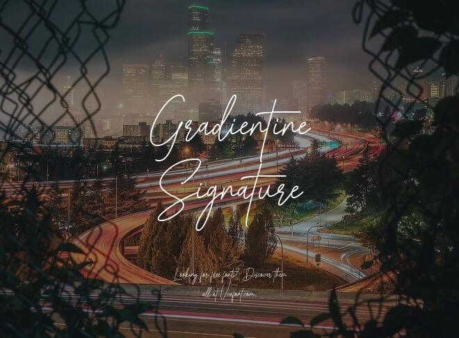 Gradientine Signature Font