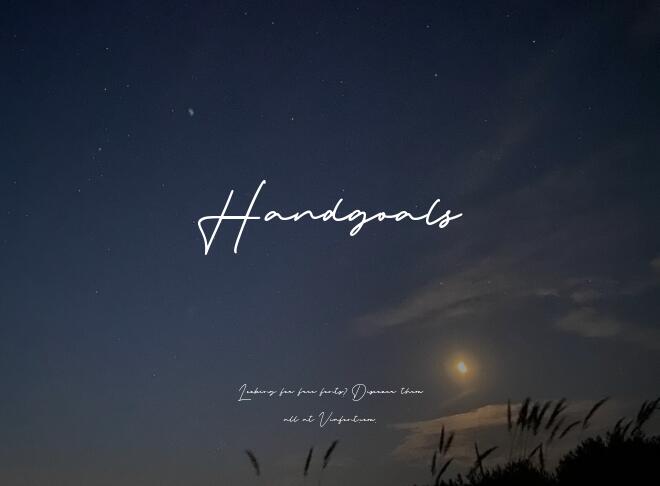 Handgoals Font