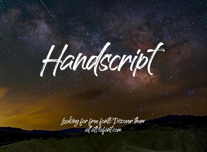 Handscript Font