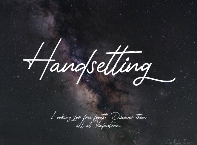 Handsetting Font