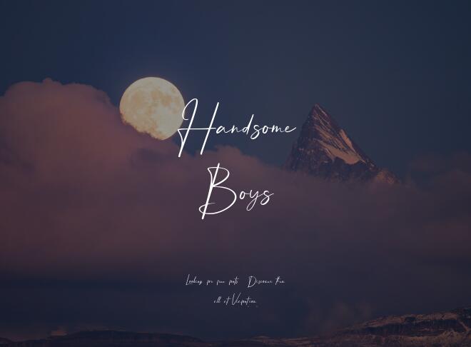 Handsome Boys Font