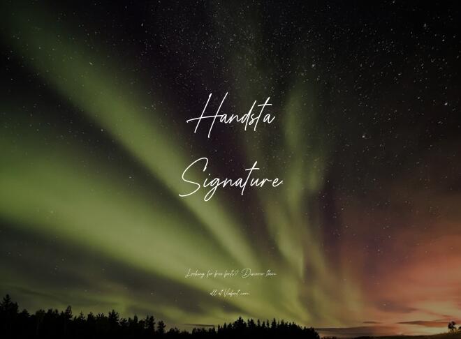 Handsta Signature Font