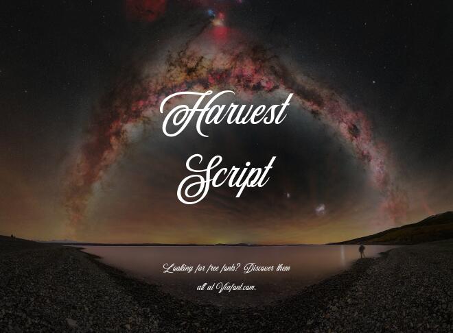 Harvest Script Font