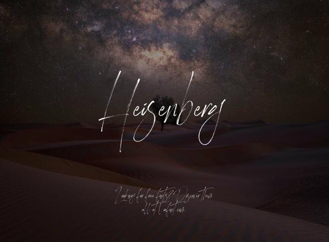 Heisenberg Font