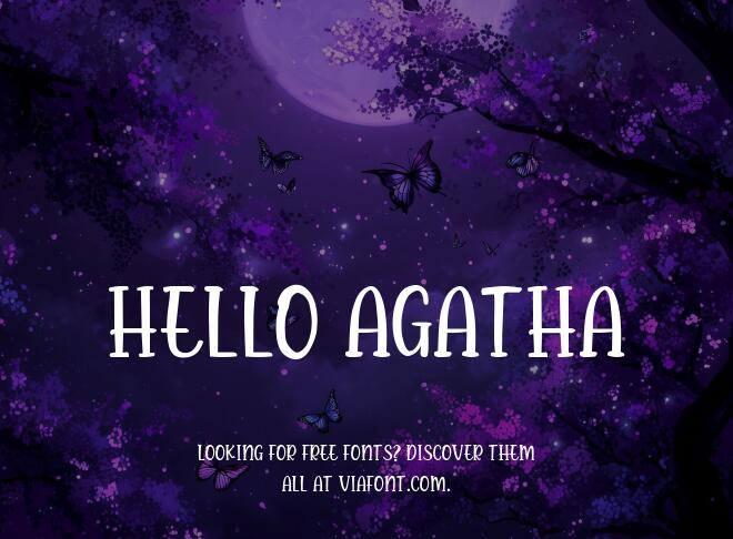 Hello Agatha Font