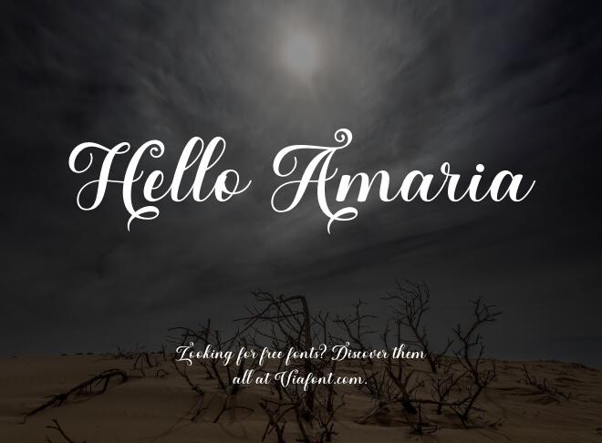 Hello Amaria Font