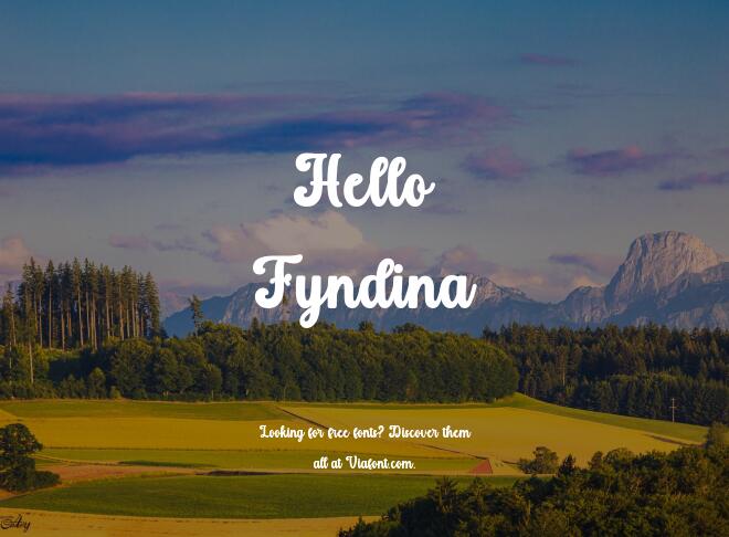 Hello Fyndina Font