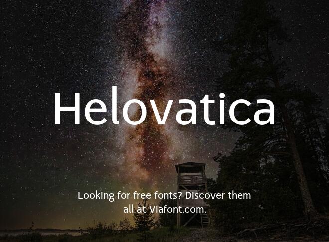 Helovatica Font