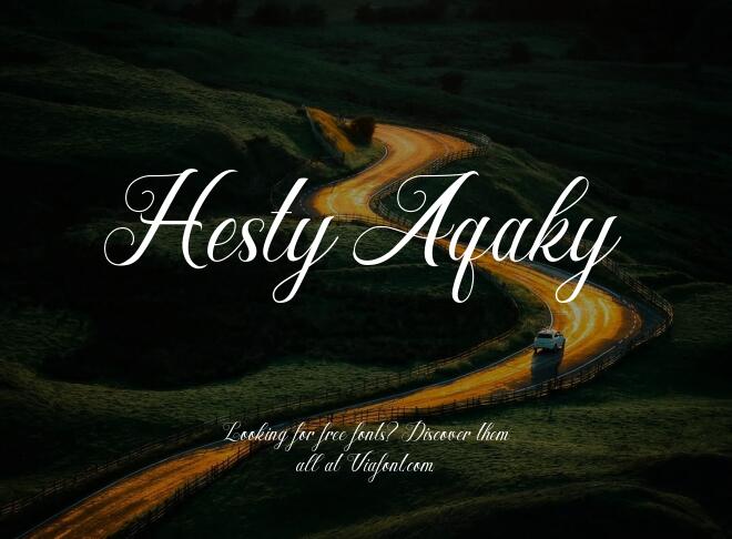 Hesty Aqaky Font