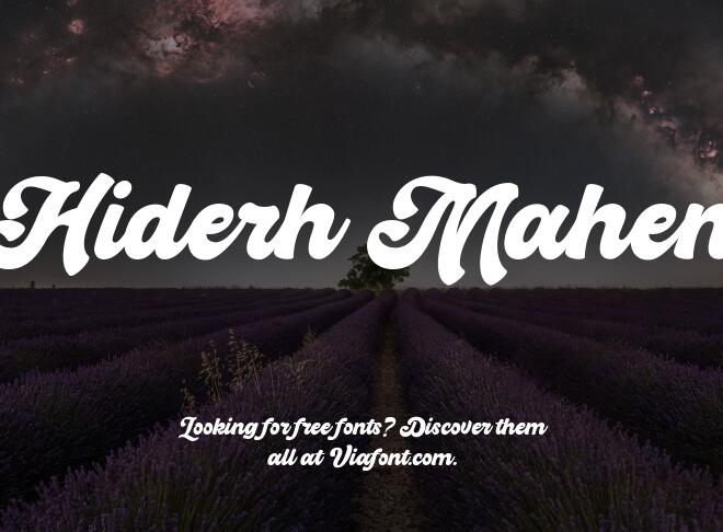 Hiderh Mahen Font