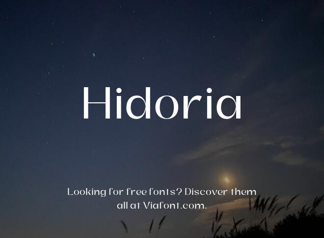 Hidoria Font