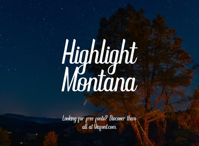 Highlight Montana Font