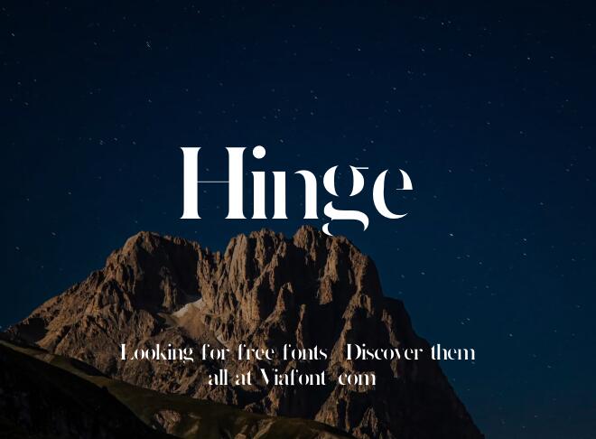 Hinge Font