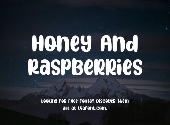 Honey And Raspberries Font