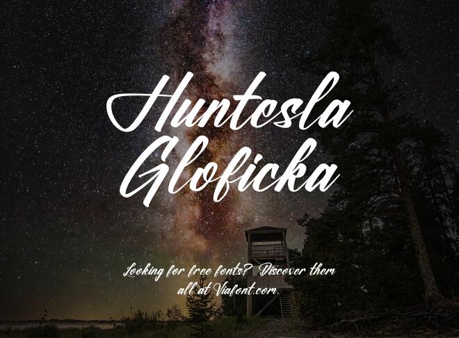 Huntesla Gloficka Font