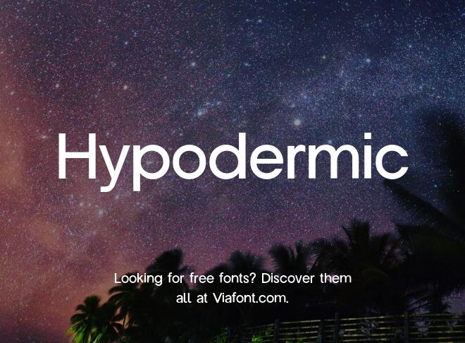 Hypodermic Font