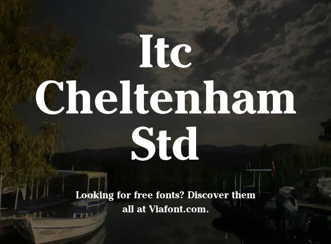 Itc Cheltenham Std Font