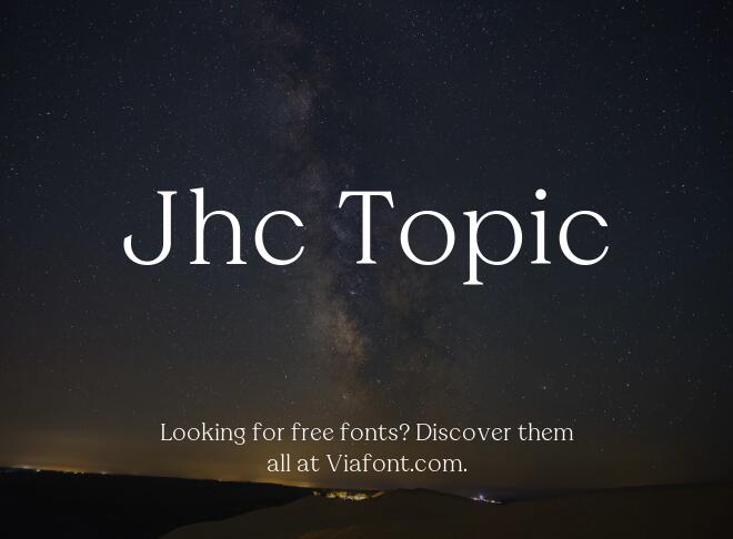 Jhc Topic Font