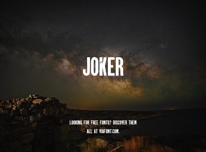 Joker Font