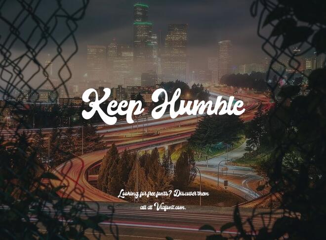 Keep Humble Font