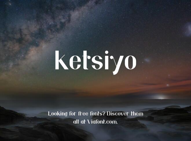 Ketsiyo Font
