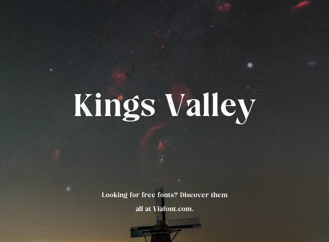 Kings Valley Font