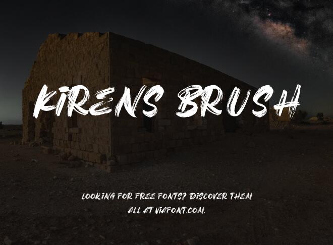 Kirens Brush Font
