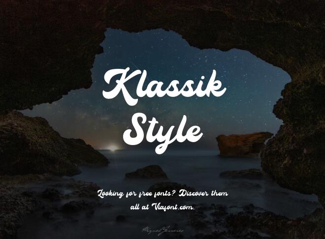 Klassik Style Font
