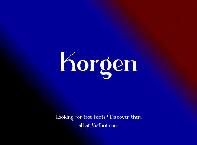 Korgen Font