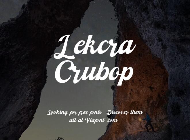 Lekcra Crubop Font