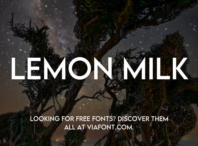 Lemon Milk Font