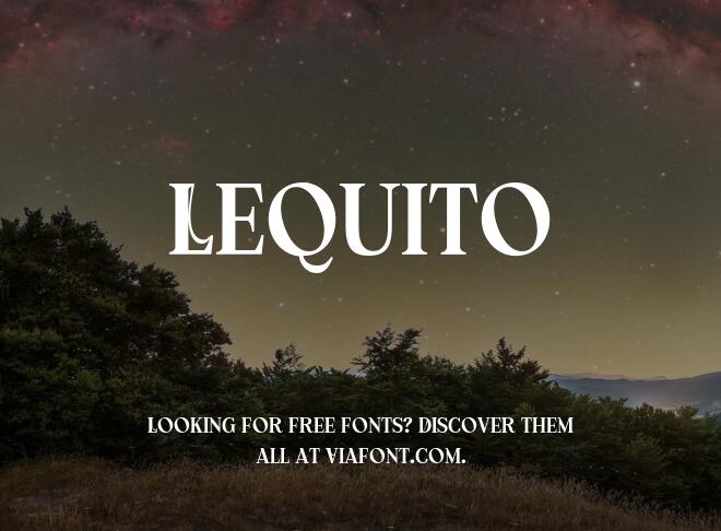 Lequito Font