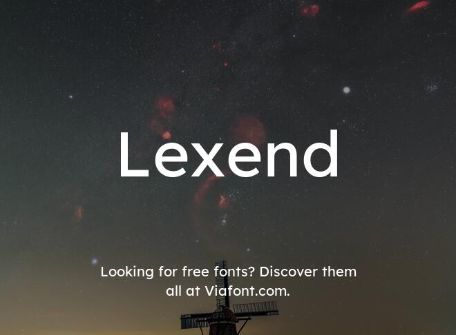Lexend Font