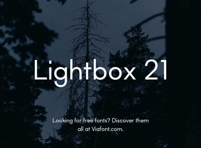 Lightbox 21 Font