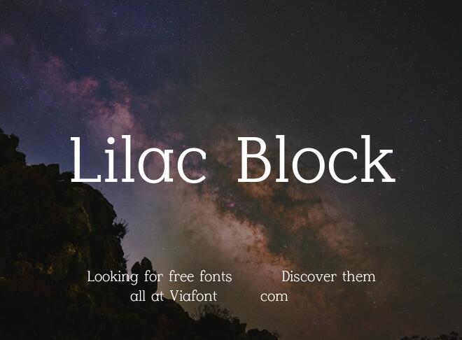 Lilac Block Font