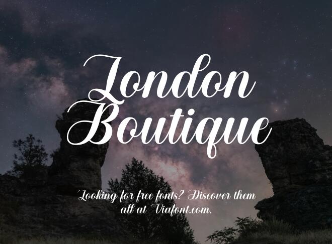 London Boutique Font