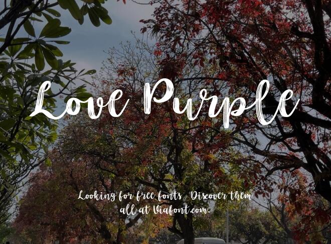 Love Purple Font