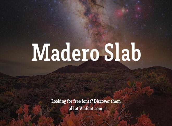 Madero Slab Font